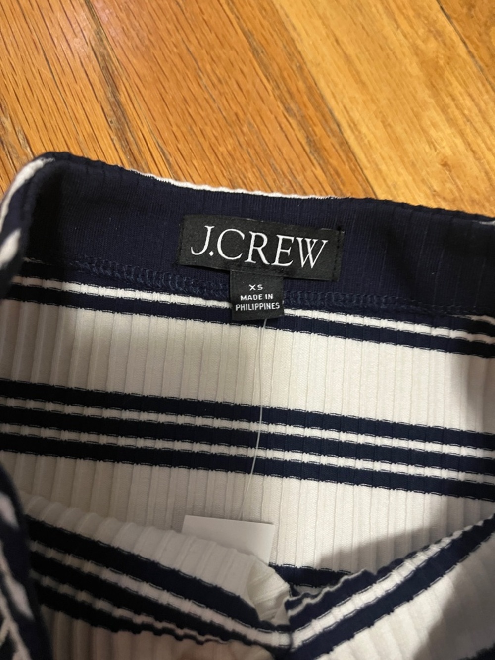 J crew Striped Knit Tank Top - Navy & White xs new - Picture 7 of 8